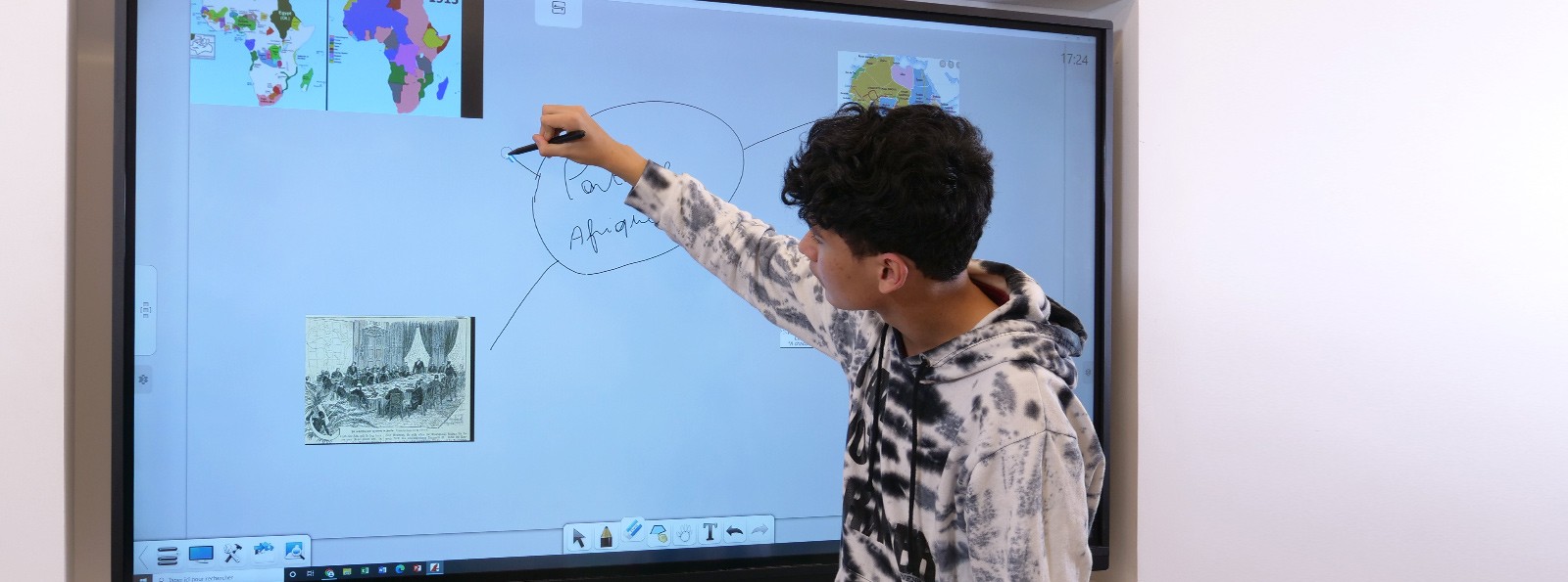 enseigner au collège avec un ENI, écran numérique interactif