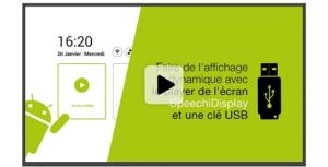 écran à affichage digital avec clé USB