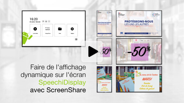 écran SpeechiDisplay pour salle d'attente