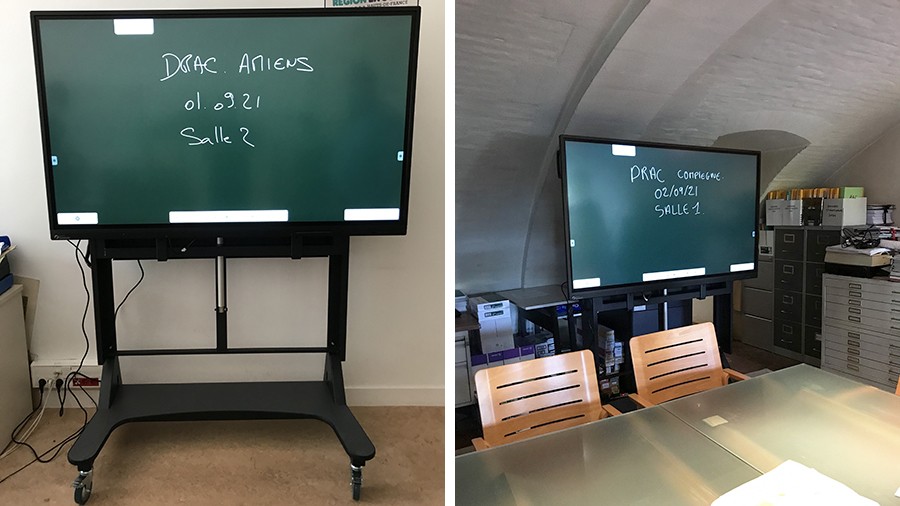 écrans interactifs tactiles à la DRAC (ministère de la culture)