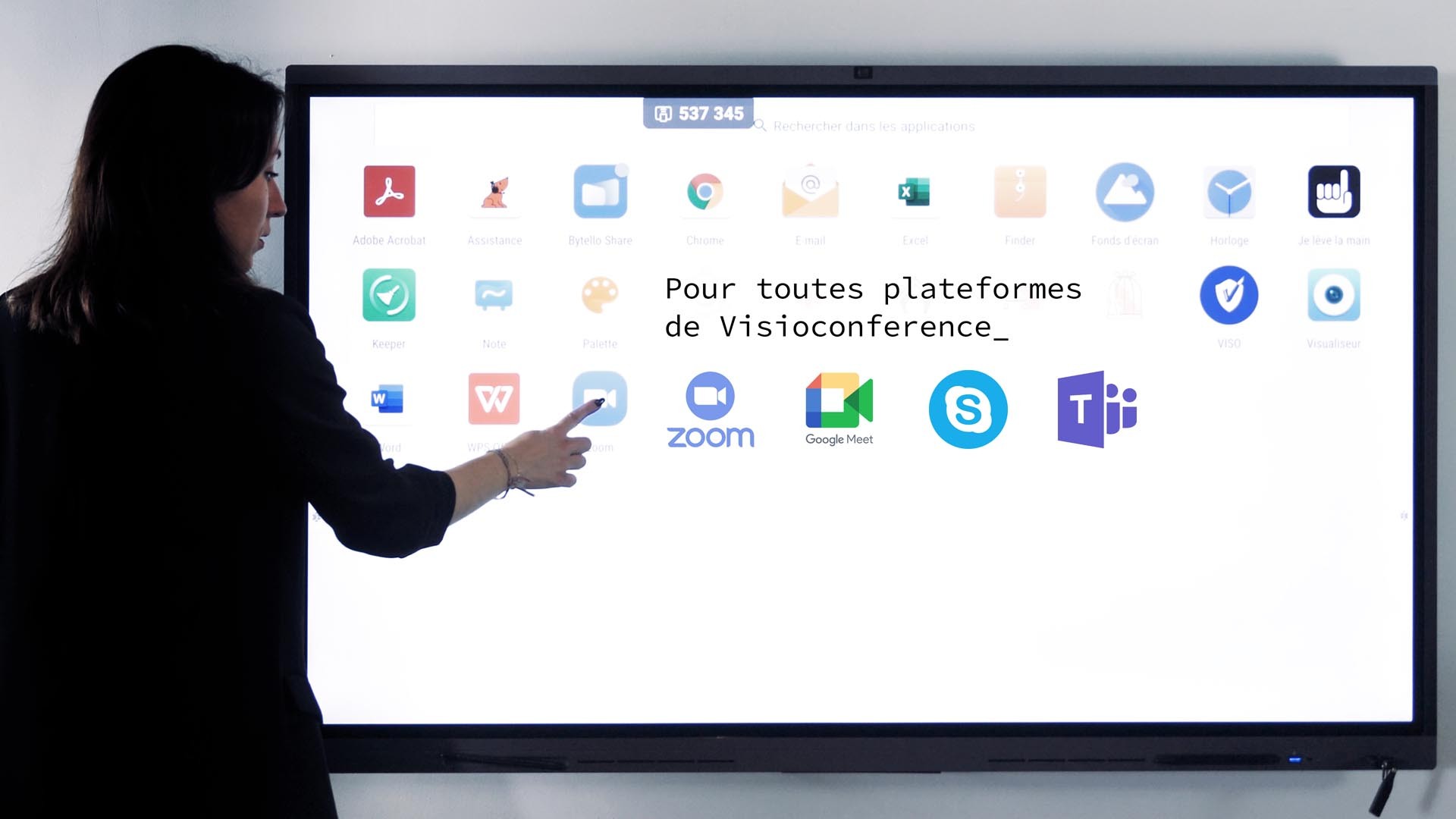 logiciel de visioconférence pour écran interactif