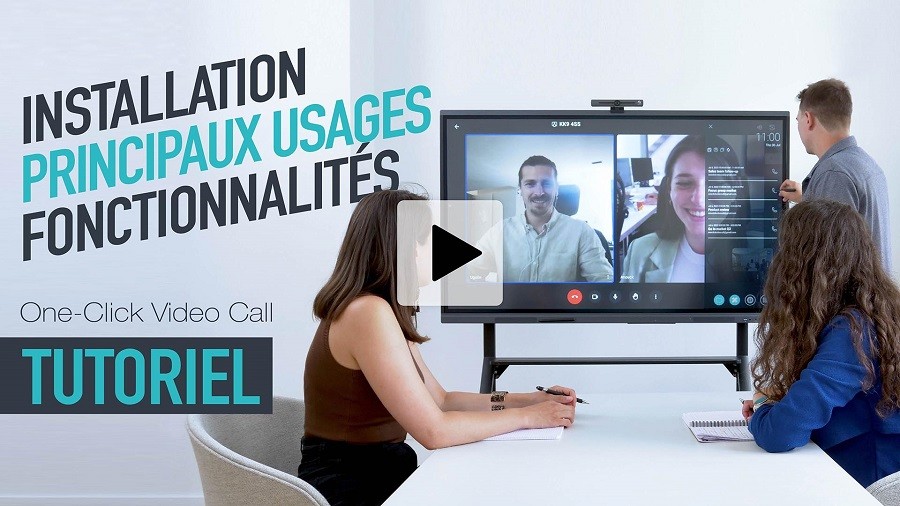 Tutoriel vidéo sur l'utilisation de la visioconférence en un seul clic sur écran interactif
